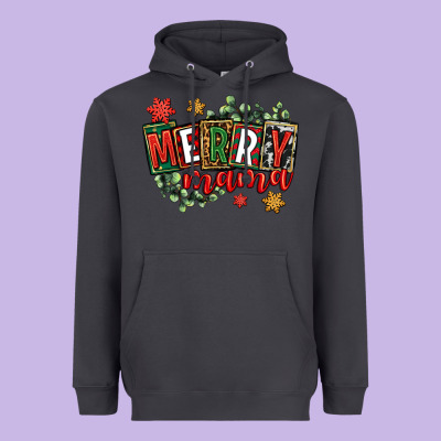 Merry Mama Heavyweight Hoodie Designed By Cowgirlartshop