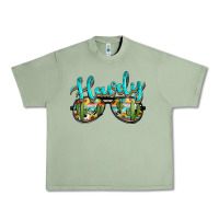 Oil Green western howdy police sunglasses Urban Heavy Tee - NancyCooperArtShop