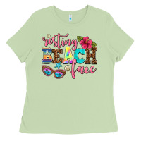 Matcha resting beach face Ladies Tee - AdoDesignShop