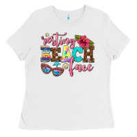 White resting beach face Ladies Tee - AdoDesignShop