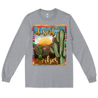 Heather Grey desert vibes Long Sleeve Tee - JahusDesignShop
