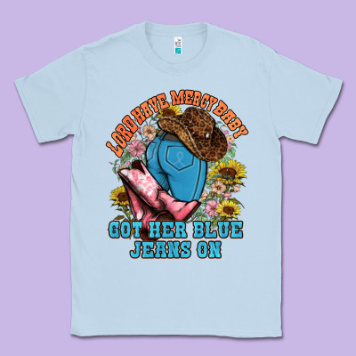 Lord Have Mercy Baby Got Her Blue Jeans On Classic Tee Designed By Nancycooperartshop