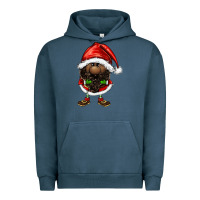Pigment Midnight Navy afro santa gnomes Urban Hoodie - FaDigitalArtStudio