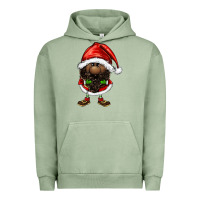 Pigment Oil Green afro santa gnomes Urban Hoodie - FaDigitalArtStudio