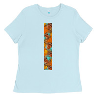 Baby Blue fall leaf Ladies Tee - BundleAndBundleShop