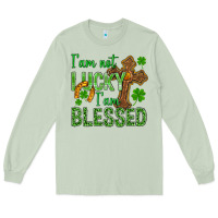 Matcha I Am Not Lucky I Am Blessed St. Patricks Long Sleeve Tee - BundleAndBundleShop