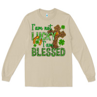 Mushroom I Am Not Lucky I Am Blessed St. Patricks Long Sleeve Tee - BundleAndBundleShop