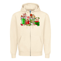 Sandshell Christmas coffee cup Zipper Hoodie - NancyCooperArtShop