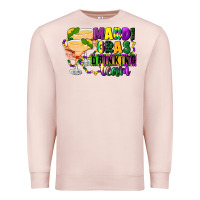 Pale Pink mardi gras drinking team margaritas Premium Sweatshirt - CowGirlArtShop