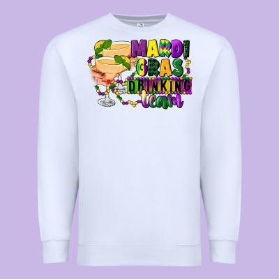 Mardi Gras Drinking Team Margaritas Premium Sweatshirt Designed By Cowgirlartshop