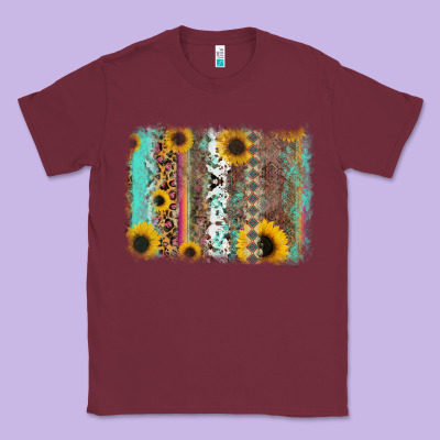 Aztec Leopard Turquoise Sunflower Background Classic Tee Designed By Ranaportraitstore