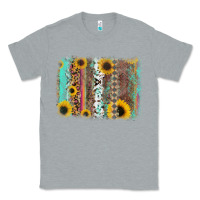 Heather Grey aztec leopard turquoise sunflower background Classic Tee - RanaPortraitStore