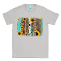 Moon Dust aztec leopard turquoise sunflower background Classic Tee - RanaPortraitStore