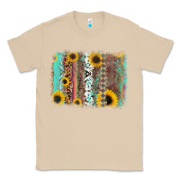 Mushroom aztec leopard turquoise sunflower background Classic Tee - RanaPortraitStore