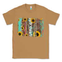 Toasted Coconut aztec leopard turquoise sunflower background Classic Tee - RanaPortraitStore