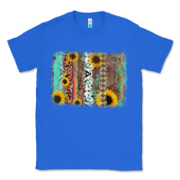 True Royal aztec leopard turquoise sunflower background Classic Tee - RanaPortraitStore