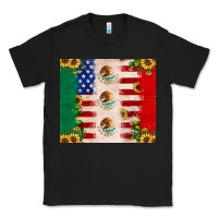 Black American flag mexico flag sunflower cactus Classic Tee - JahusDesignShop