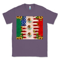 Lavender American flag mexico flag sunflower cactus Classic Tee - JahusDesignShop