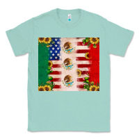 Seafoam American flag mexico flag sunflower cactus Classic Tee - JahusDesignShop