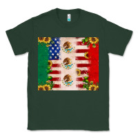 Sports Green American flag mexico flag sunflower cactus Classic Tee - JahusDesignShop