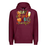 Burgundy eat drink and be thankful Premium Hoodie - CowGirlArtShop