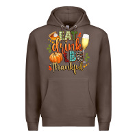 Coffee eat drink and be thankful Premium Hoodie - CowGirlArtShop