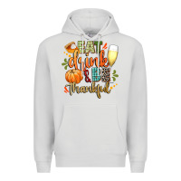 Dove Grey eat drink and be thankful Premium Hoodie - CowGirlArtShop