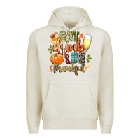 Oatmeal Heather eat drink and be thankful Premium Hoodie - CowGirlArtShop