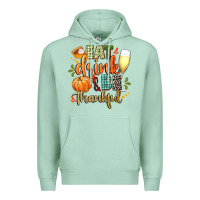 Seafoam eat drink and be thankful Premium Hoodie - CowGirlArtShop