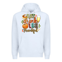 White eat drink and be thankful Premium Hoodie - CowGirlArtShop