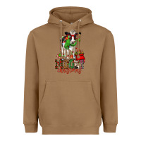 Toasted Coconut mooey christmas holstein cow Heavyweight Hoodie - CowGirlArtShop