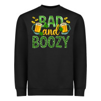 Black Bad And Boozy St. Patricks Heavyweight Sweatshirt - BundleAndBundleShop