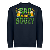 Navy Bad And Boozy St. Patricks Heavyweight Sweatshirt - BundleAndBundleShop