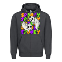 Smoke Spooky with Ghost Cats Zipper Hoodie - texasbilliewilder