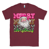 Burgundy merry merry merry christmas Classic Tee - CowhideDigitalArt
