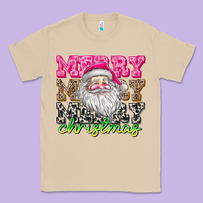 Merry Merry Merry Christmas Classic Tee Designed By Cowhidedigitalart