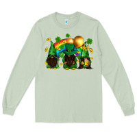 Matcha St. Patrick's afro gnomies with rainbow Long Sleeve Tee - BundleAndBundleShop