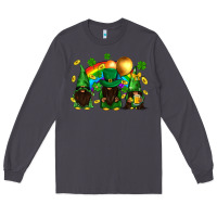 Smoke St. Patrick's afro gnomies with rainbow Long Sleeve Tee - BundleAndBundleShop
