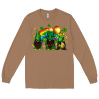 Toasted Coconut St. Patrick's afro gnomies with rainbow Long Sleeve Tee - BundleAndBundleShop