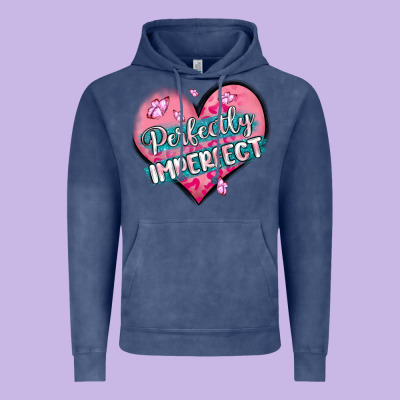 Perfectly Imperfect Vintage Hoodie Designed By Maliassmallbusiness