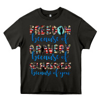 Asphalt freedom because of bravery because of selflessness because of you Heavy Core Tee - JahusDesignShop