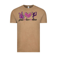 Vintage Coffee peace love dance Vintage Tee - MaliasSmallBusiness