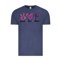 Vintage Denim peace love dance Vintage Tee - MaliasSmallBusiness
