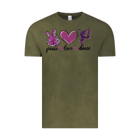 Vintage Olive peace love dance Vintage Tee - MaliasSmallBusiness