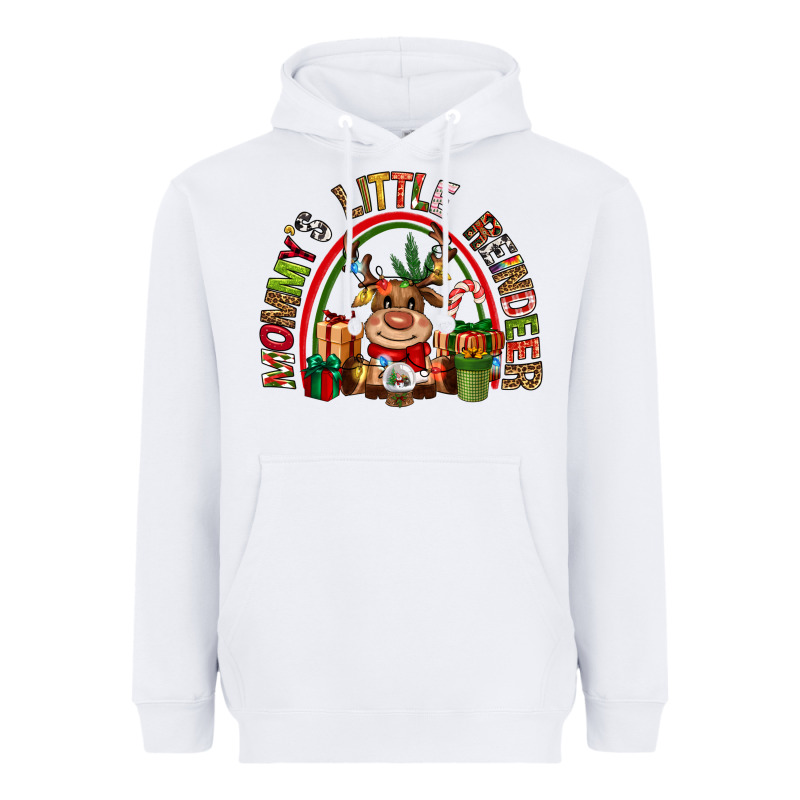 Mommys Little Reindeer Christmas Heavyweight Hoodie by CowGirlArtShop | Teevron