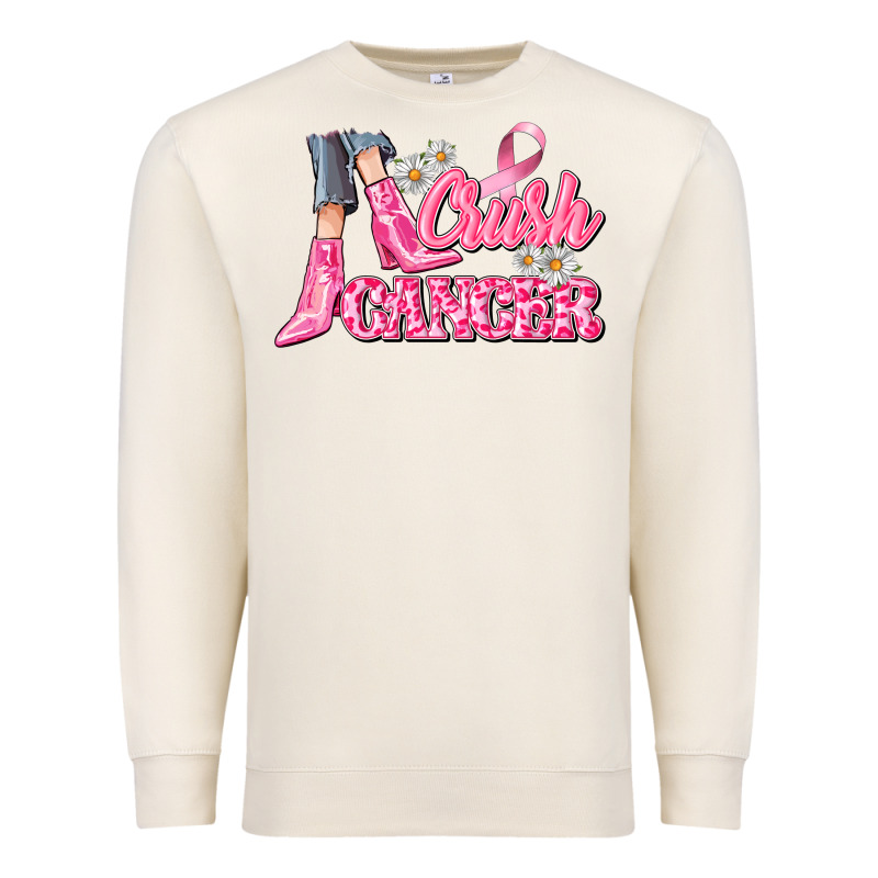 Crush Cancer Premium Sweatshirt by CowGirlArtShop | Teevron