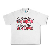 Lunar Rock i promise i'm nicer than my face looks Urban Heavy Tee - MaliasSmallBusiness