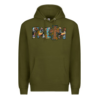 Army Green faith cross Premium Hoodie - JahusDesignShop