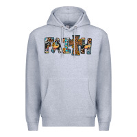 Heather Grey faith cross Premium Hoodie - JahusDesignShop