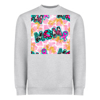Heather Grey Breast Cancer Awareness Mom With Leopard Patterns Heavyweight Sweatshirt - BundleAndBundleShop